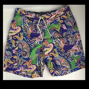 Ralph Lauren Paisley Swim Trunks Board Shorts